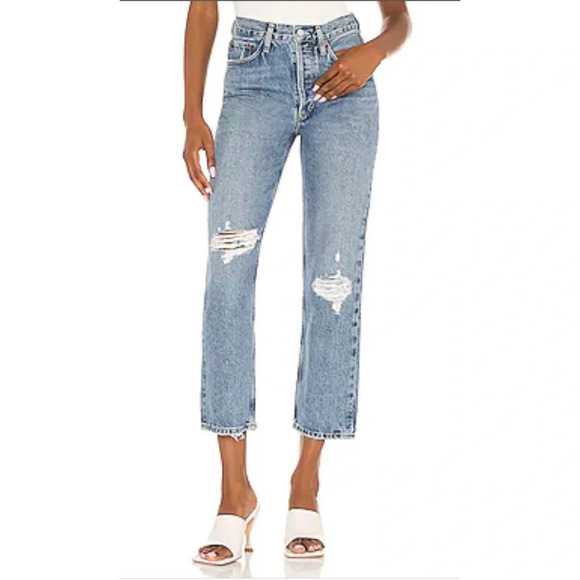 Agolde Denim - NWT Agolde Lana Crop Mid Rise Vintage Straight Jeans in Cornerstone Size 26